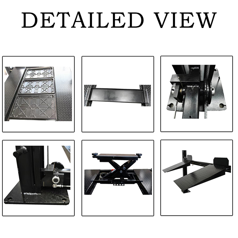 4 post car parking lift TP-4P9C DETAILED VIEW