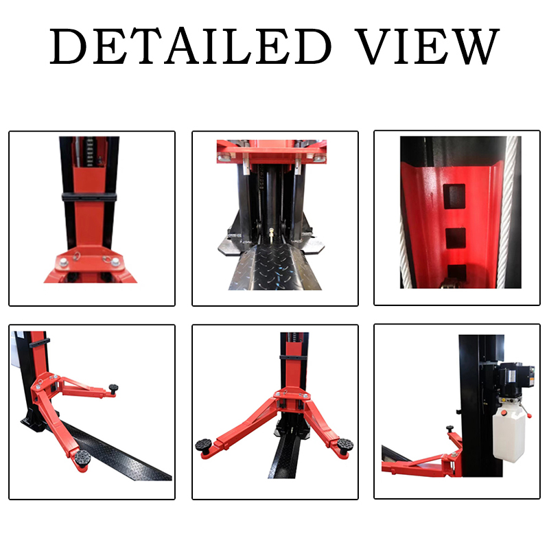 two post lift with manual one side release QJY4.0-D7 DETAILED VIEW